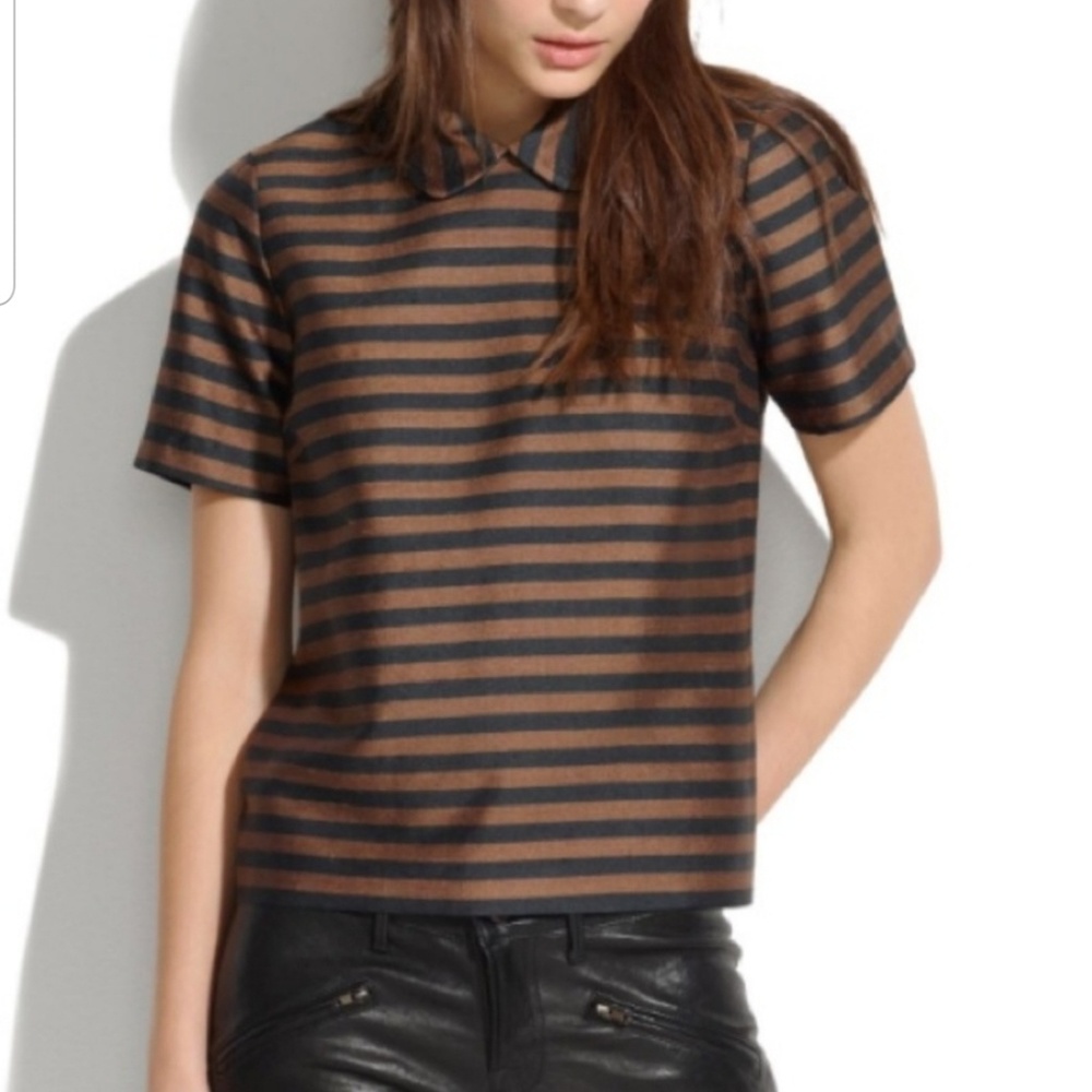 Madewell linen and silk top